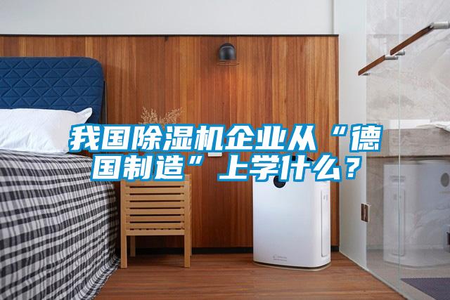 我國除濕機(jī)企業(yè)從“德國制造”上學(xué)什么？