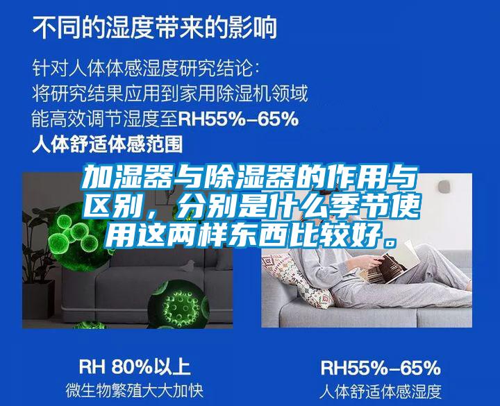 加濕器與除濕器的作用與區(qū)別，分別是什么季節(jié)使用這兩樣?xùn)|西比較好。