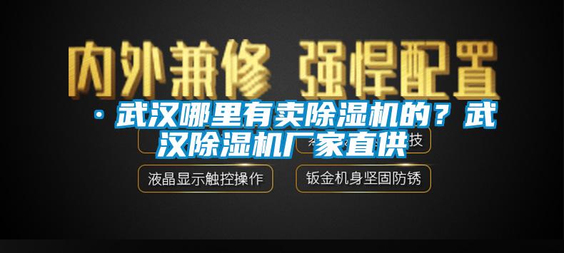 ·武漢哪里有賣除濕機的？武漢除濕機廠家直供