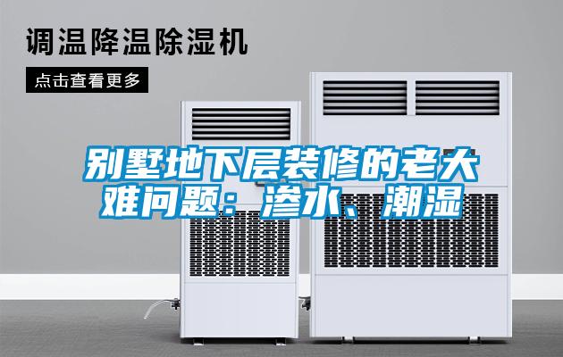 別墅地下層裝修的老大難問題：滲水、潮濕