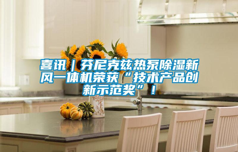 喜訊｜芬尼克茲熱泵除濕新風(fēng)一體機(jī)榮獲“技術(shù)產(chǎn)品創(chuàng)新示范獎”！