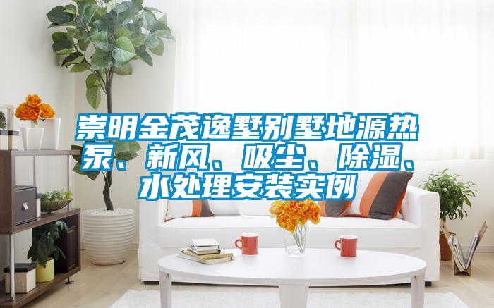 崇明金茂逸墅別墅地源熱泵、新風(fēng)、吸塵、除濕、水處理安裝實(shí)例