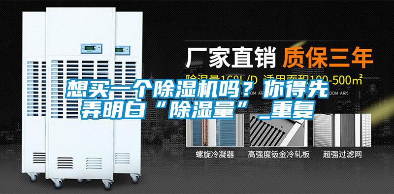 想買一個(gè)除濕機(jī)嗎？你得先弄明白“除濕量”_重復(fù)